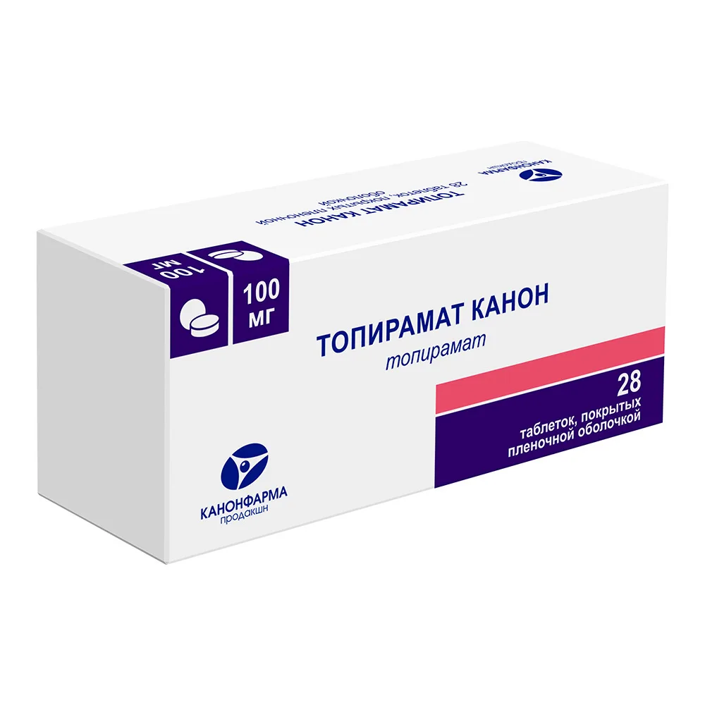 Topiramate Canon 100 mg 28 tablets, film-coated