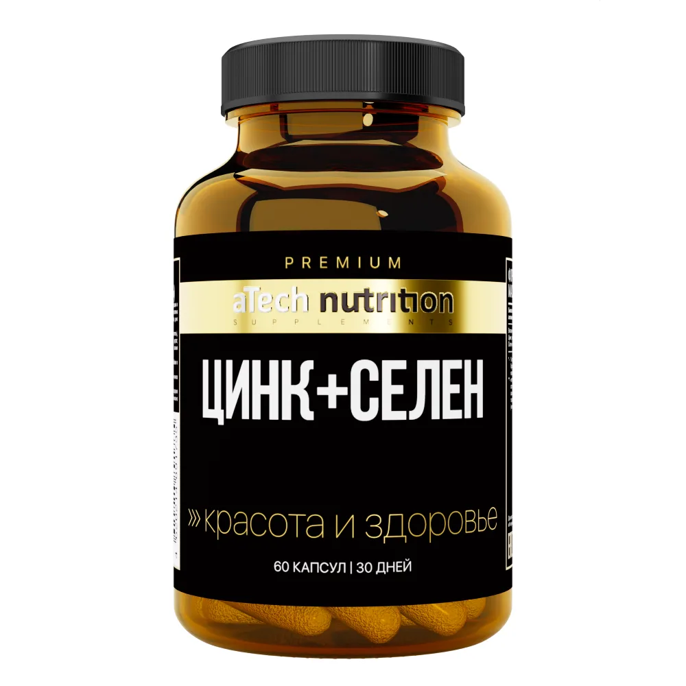Atech Nutrition Premium Zinc + Selenium 60 Capsules 500 mg