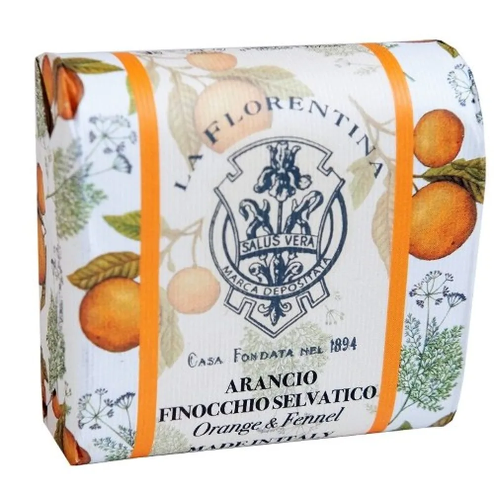 La Florentina Toilet Soap Solid Orange and Wild Fennel 106 g