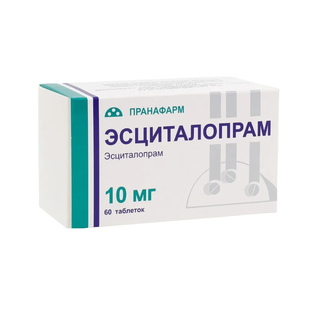 Escitalopram 10 mg 60 coated tablets