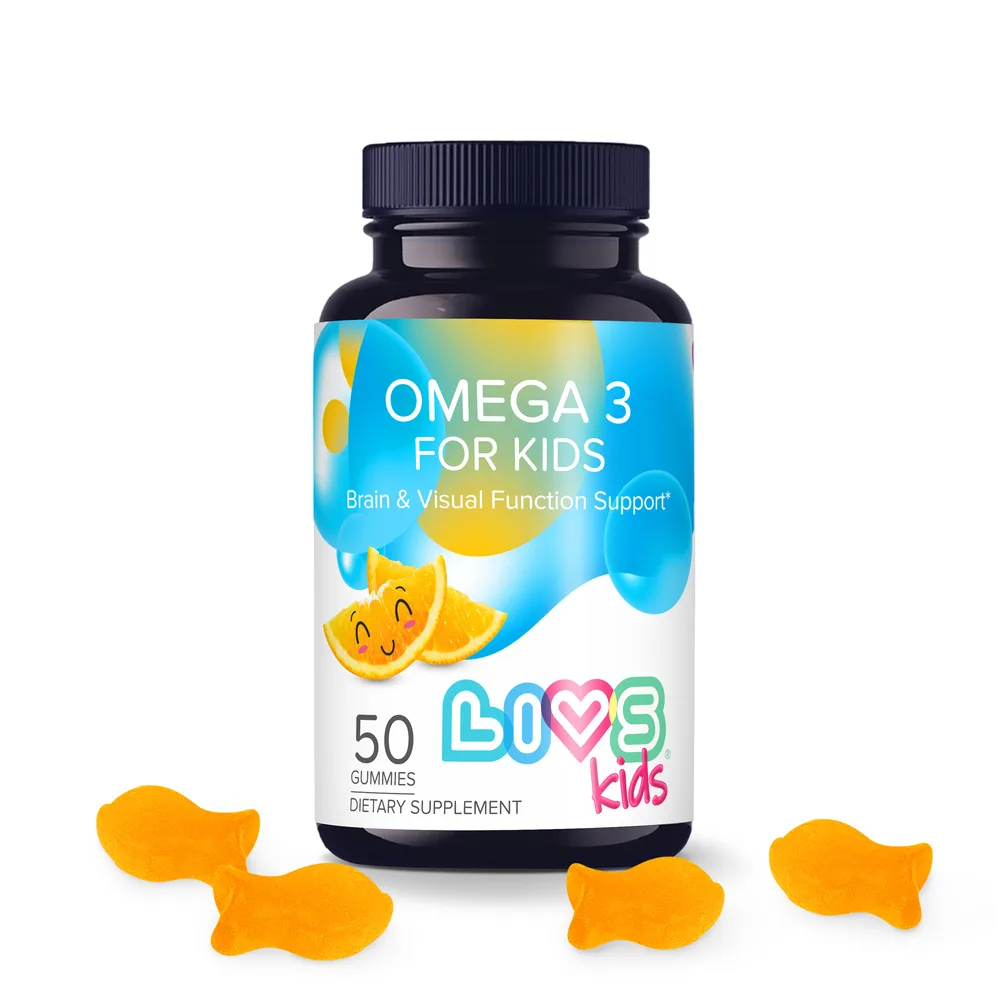 LIVS Omega-3 for Children Orange Flavor 50 Chewable Gummy Pastilles 4 g