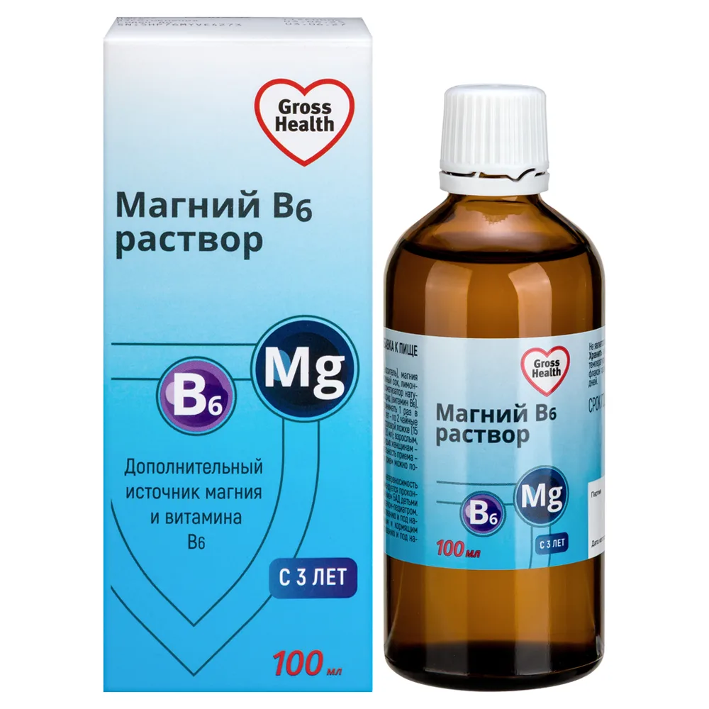 Gross Health Magnesium Vitamin B6 Solution 100 ml/Erkapharm