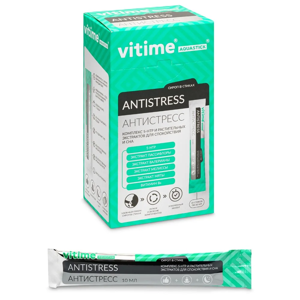 Vitime Aquastick Antistress 10 pcs stick 10 ml