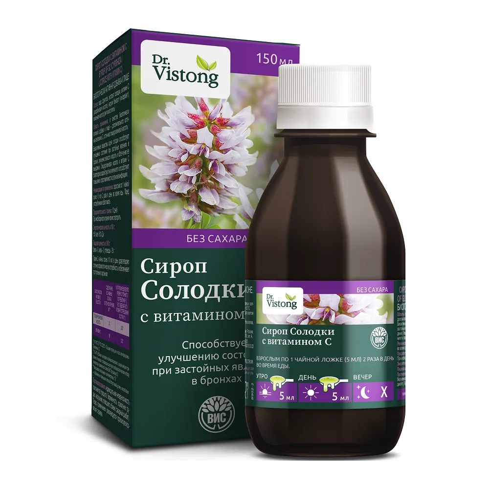 Dr. Vistong Licorice Root Syrup with Vitamin C 150 ml Bottle