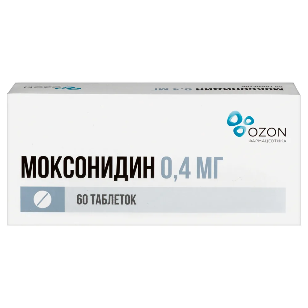 Moxonidine 0.4 mg 60 tablets coated