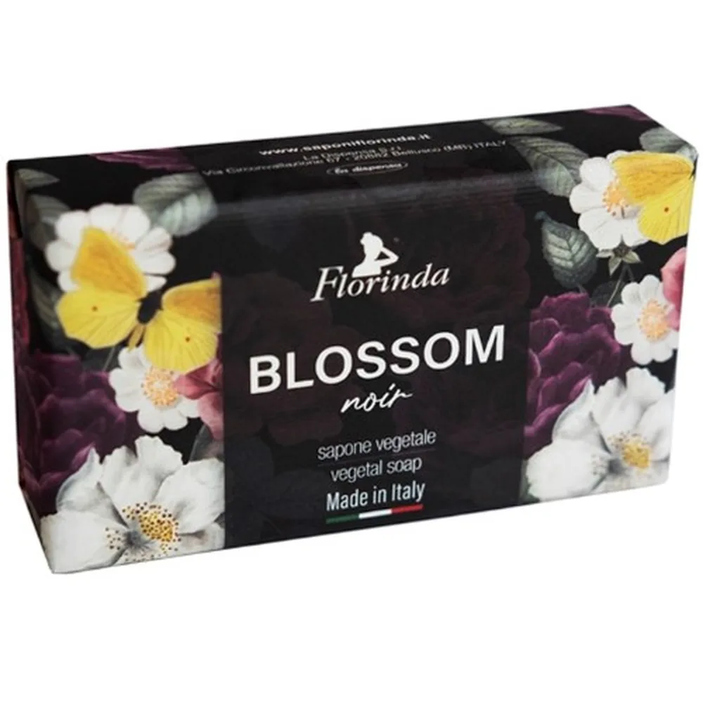 Florinda toilet soap solid black flowers 200 g