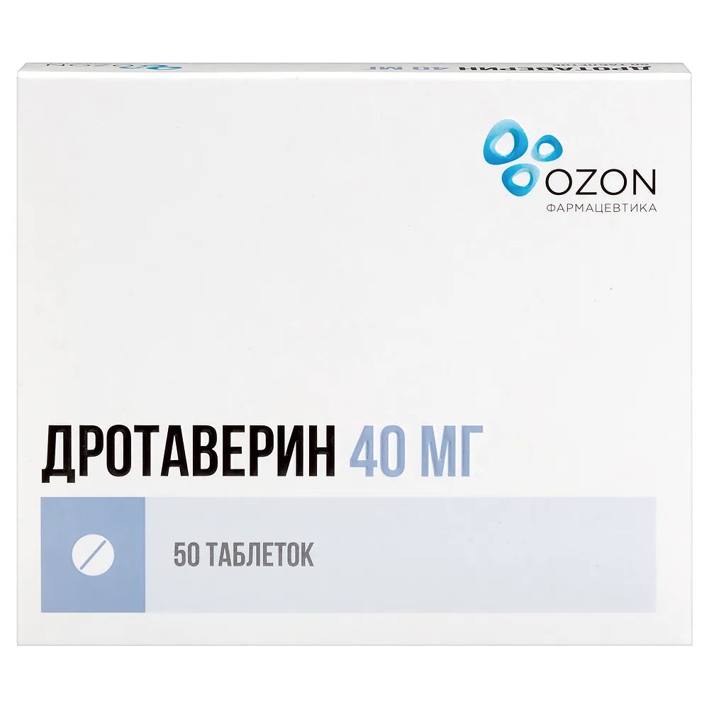 Drotaverine 40 mg 50 tablets