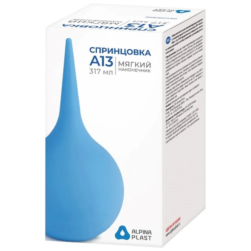Enema bulb SP Alpina soft tip A 13 317 ml in individual packaging
