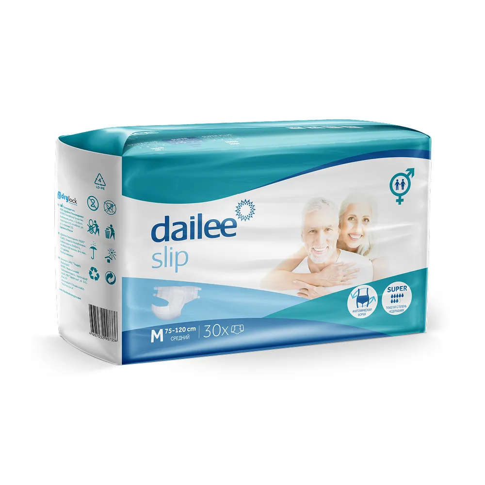 Dailee Adult Diapers for Severe Incontinence SUPER Medium (Medium) 30 pcs.