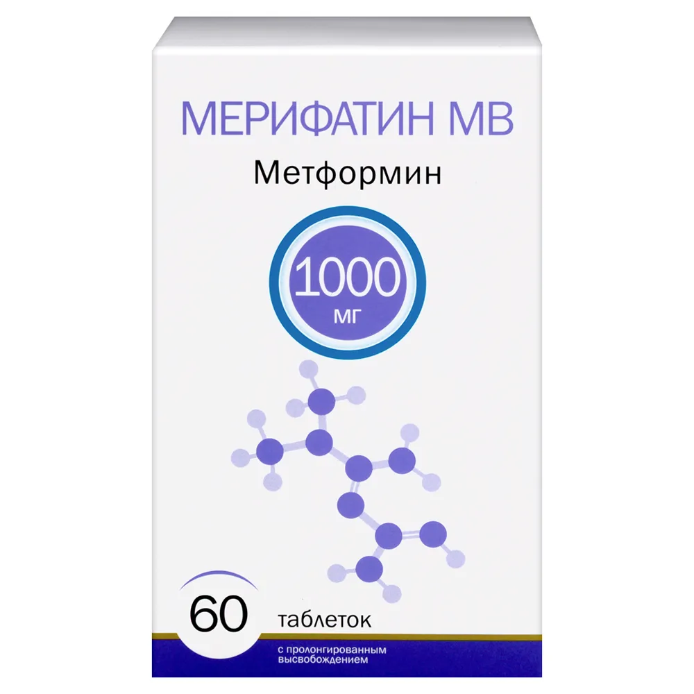 Merifatin MV 1 g 60 tablets blister prolonged-release