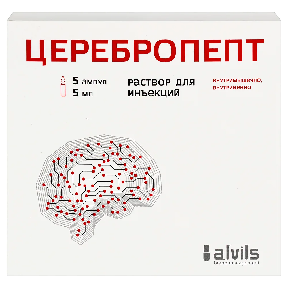 Cerebropept 5 ampoules solution for injection 5 ml