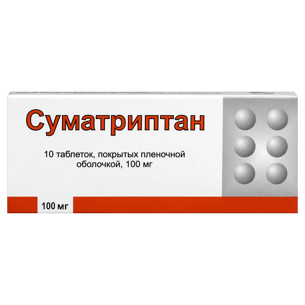 Sumatriptan 100 mg 10 tablets, film-coated