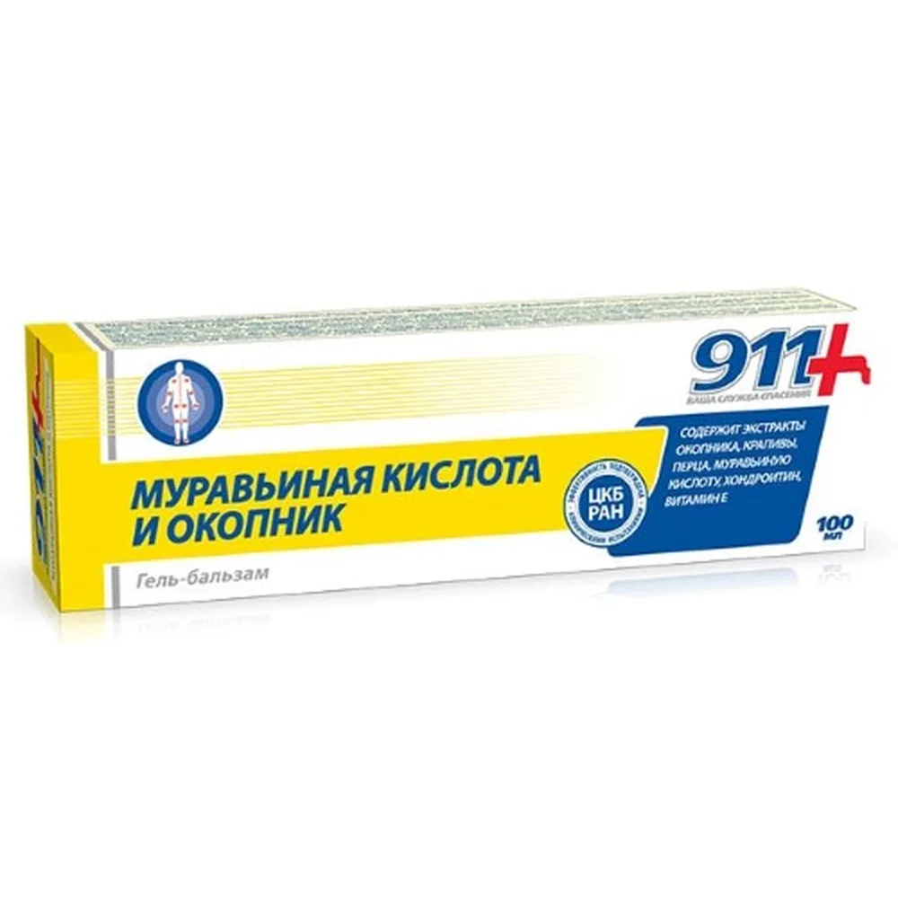 911 Ant Formic Acid and Comfrey Heating Gel-Balm 100 ml