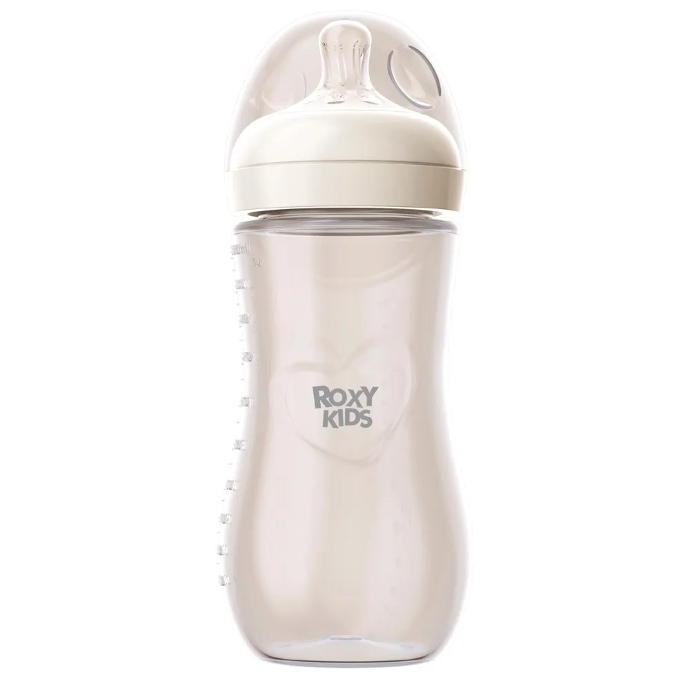 Roxy-kids wide-neck feeding bottle silicone nipple size L 6+ 330 ml