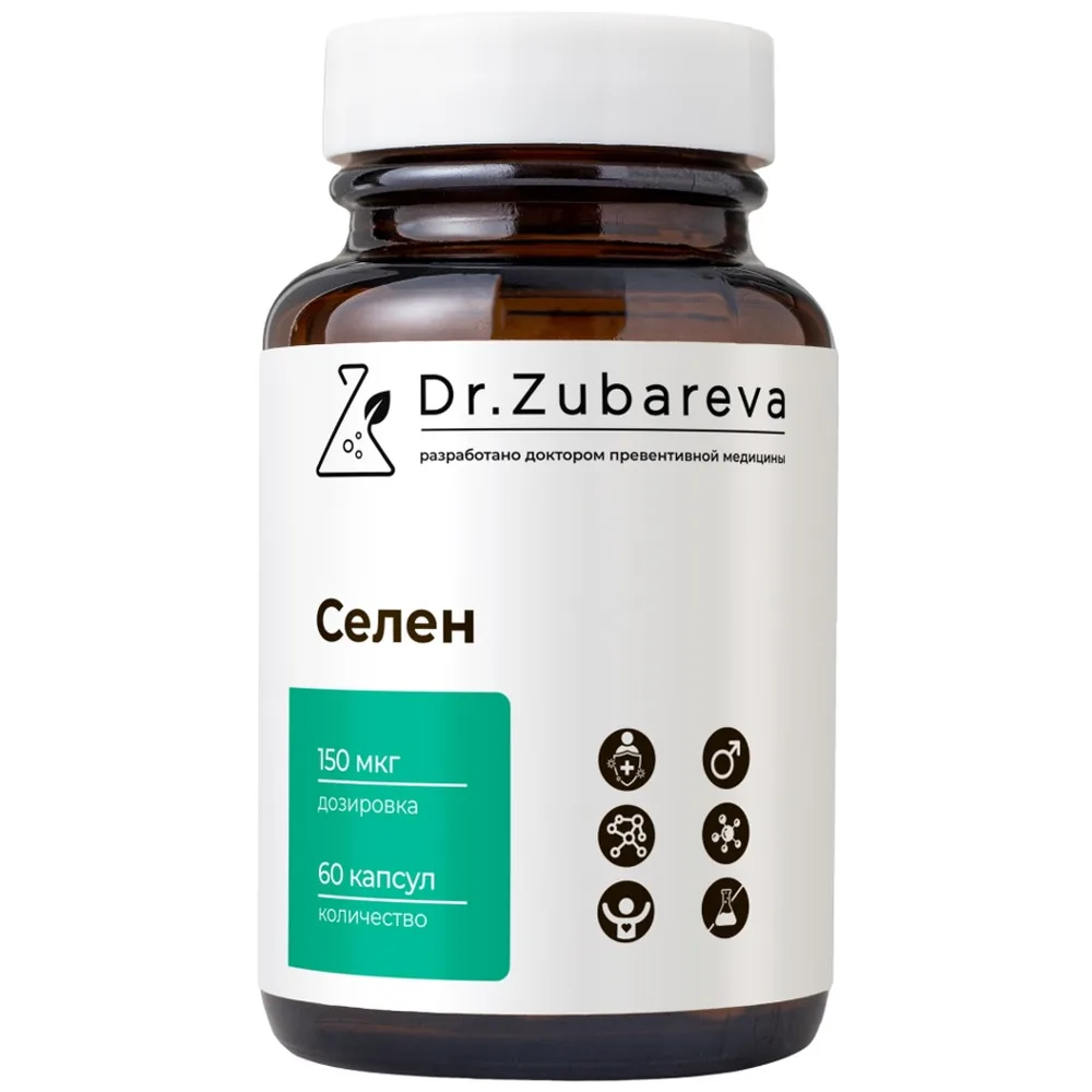 Dr Zubareva Selenium 60 capsules 330 mg
