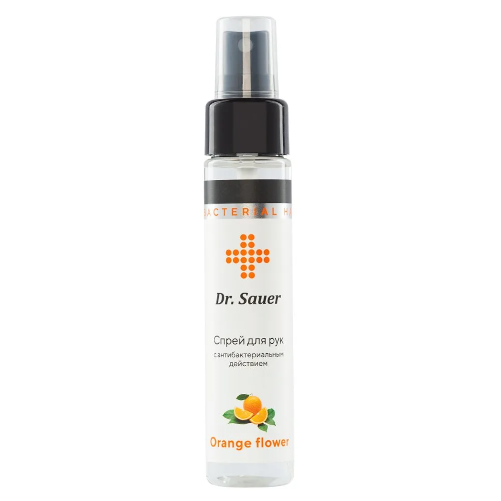 Dr Sauer Hand Spray with Antibacterial Action Orange Flower 60 ml / 75% Alcohol