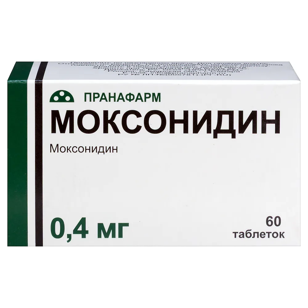Moxonidine 0.4 mg 60 tablets in blister pack