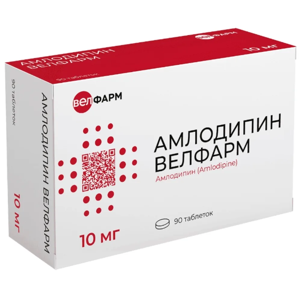 Amlodipine Velfarm 10 mg 90 tablets blister