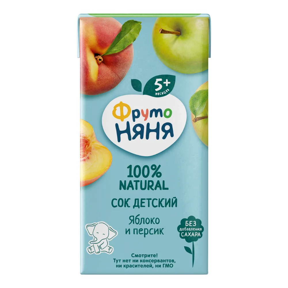 FrutoNyanya unfiltered apple and peach juice 200 ml