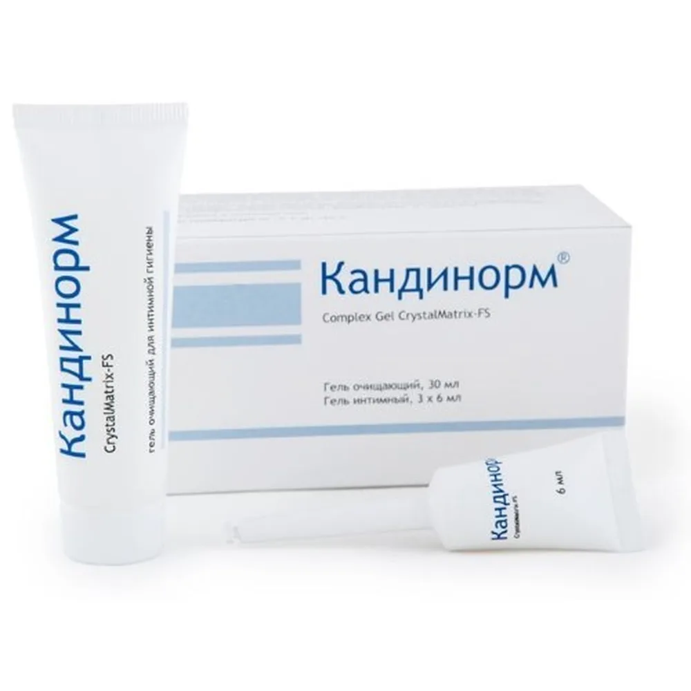 Kandinorm crystalmatrix-fs gel intravaginal restorative 6 ml 3 pcs. + intimate hygiene gel 30 ml/set