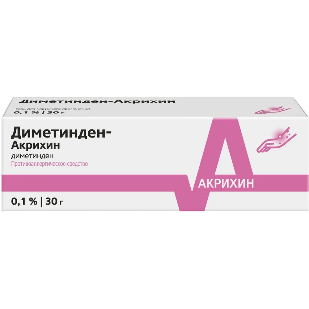 Dimetindene-Akrikhin 0.1% gel for external use 30 g