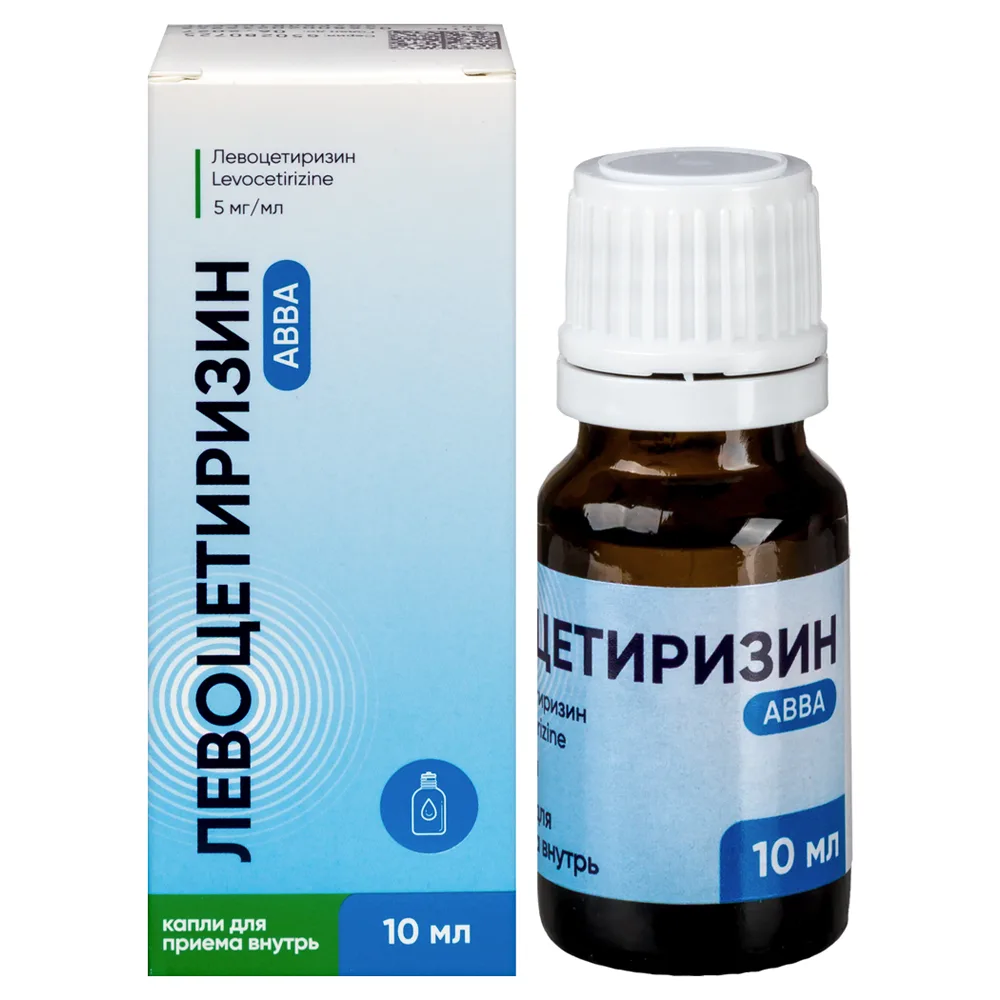 Levocetirizine Avva 5 mg/ml 10 ml bottle drops for oral use
