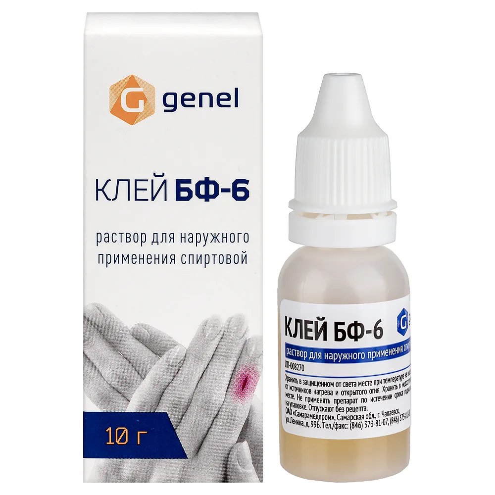 BF-6 Glue Dropper Bottle Solution for External Use Alcoholic 10 g