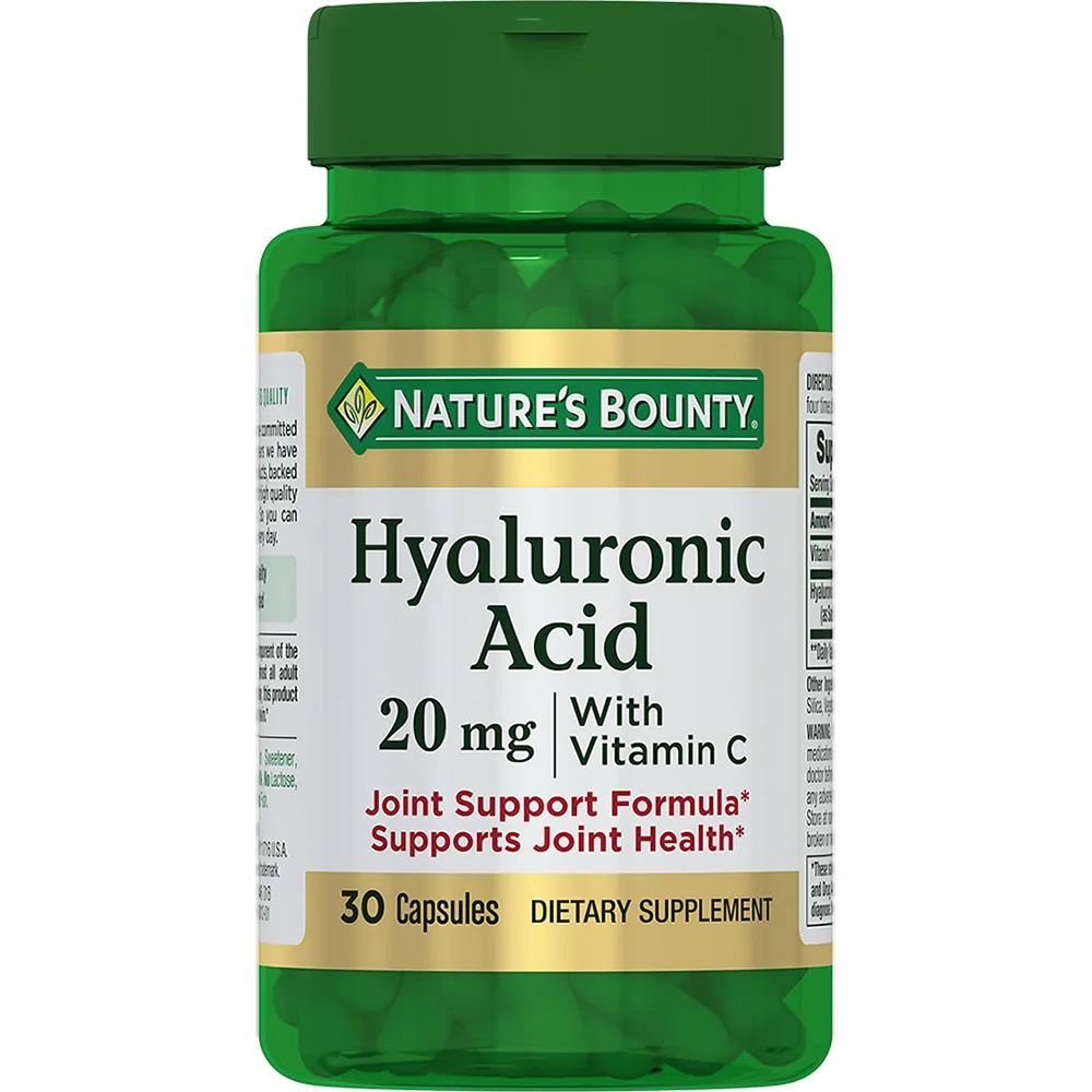 Nature's Bounty Hyaluronic Acid 20 mg 30 capsules 476 mg