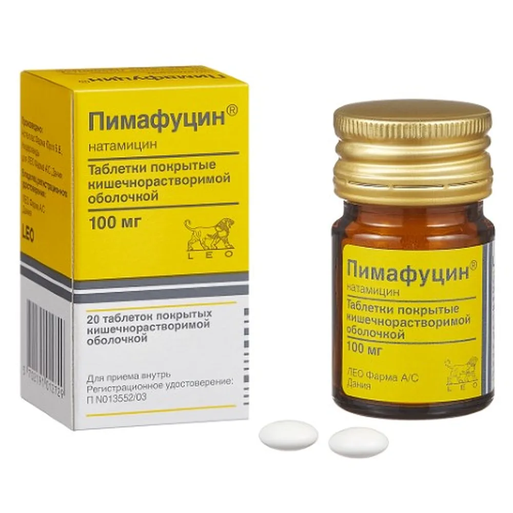 Pimafucin 100 mg 20 coated enteric tablets