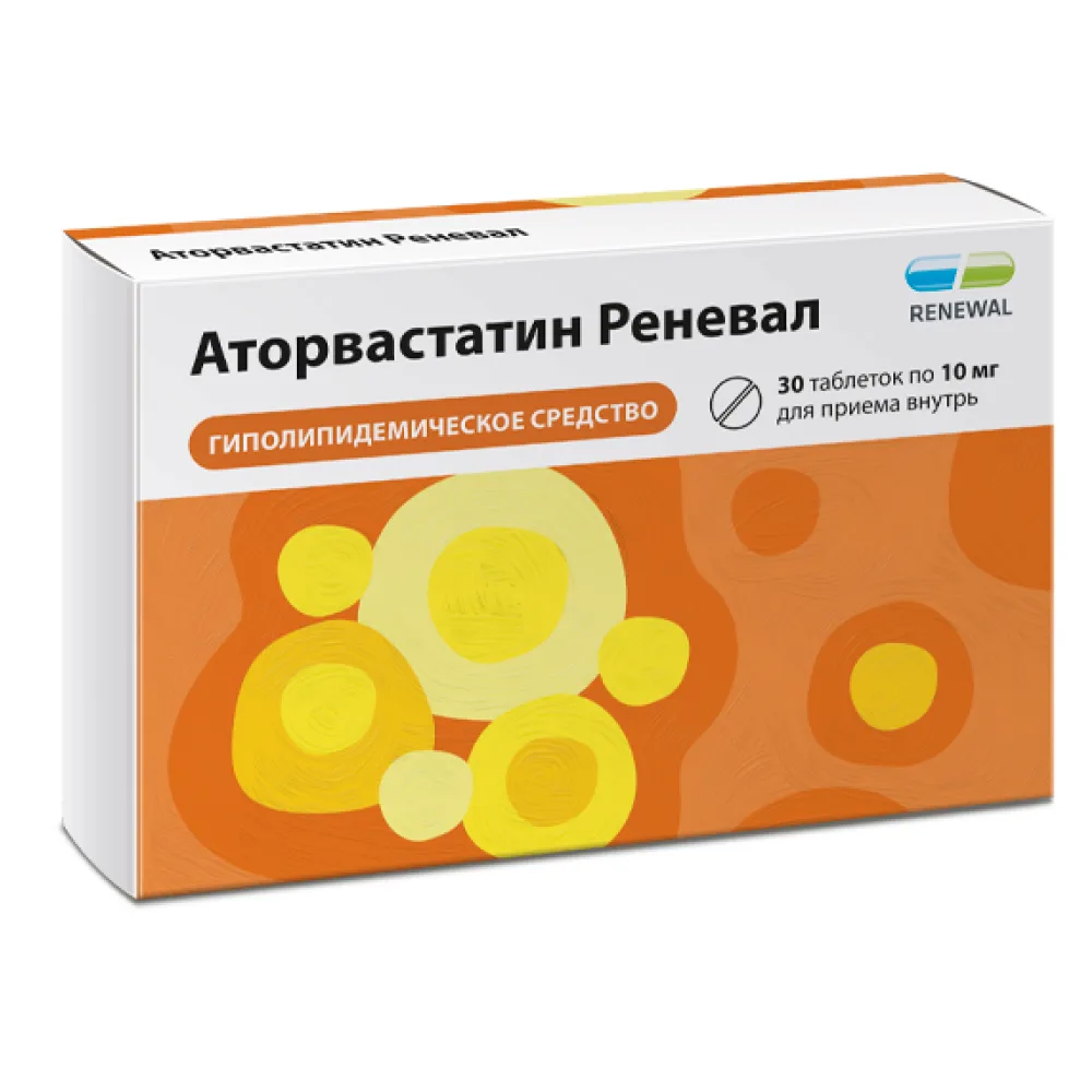 Atorvastatin Renewel 10 mg 30 coated tablets