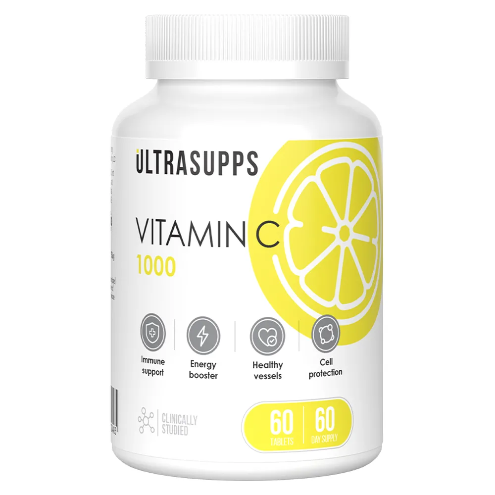 Ultrasupps vitamin C 60 tablets 1260 mg/jar