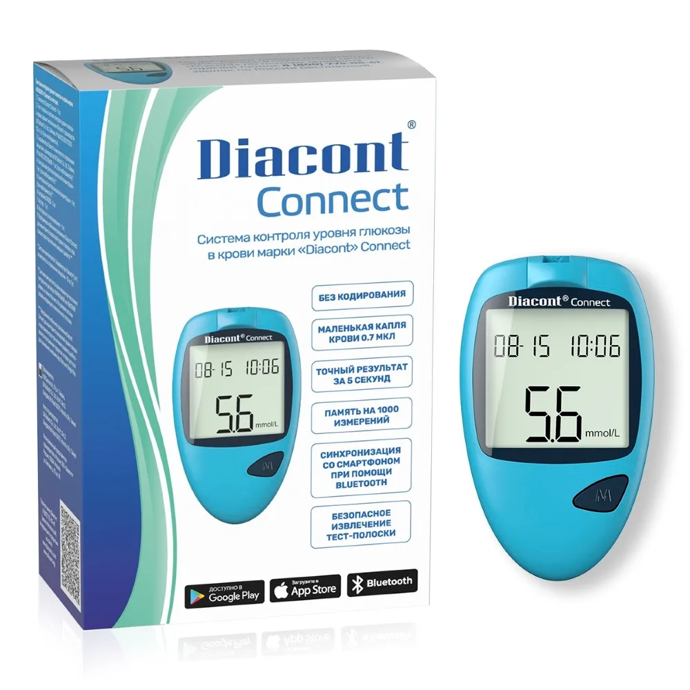 Diacont Connect Blood Glucose Meter with Accessories
