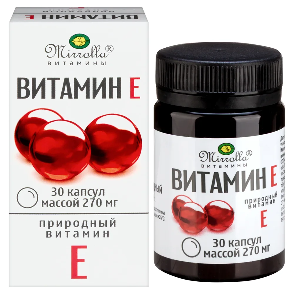 Mirrolla vitamin E-natural 30 capsules 270 mg