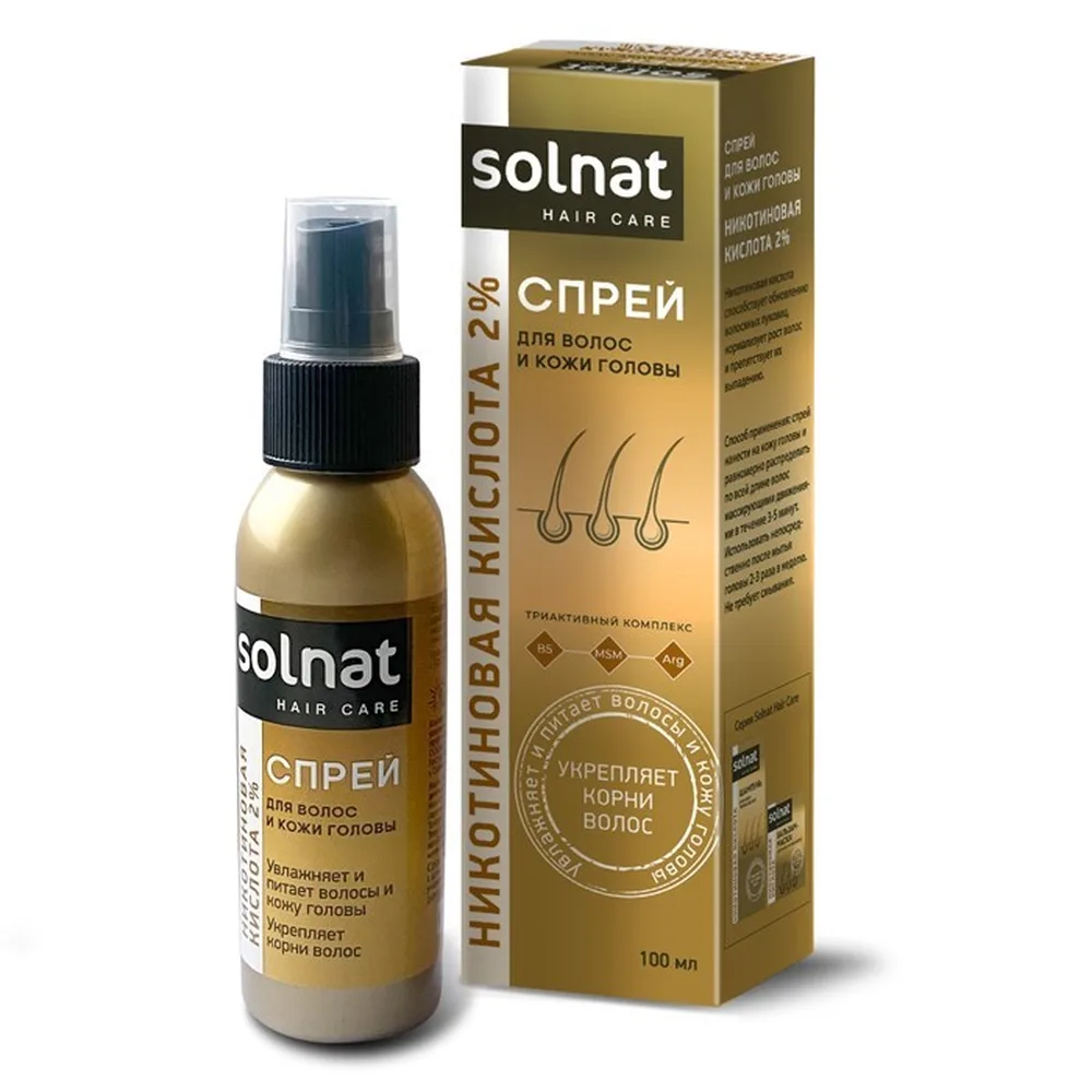 Solnat Hair Spray Nicotinic Acid 2% 100 ml