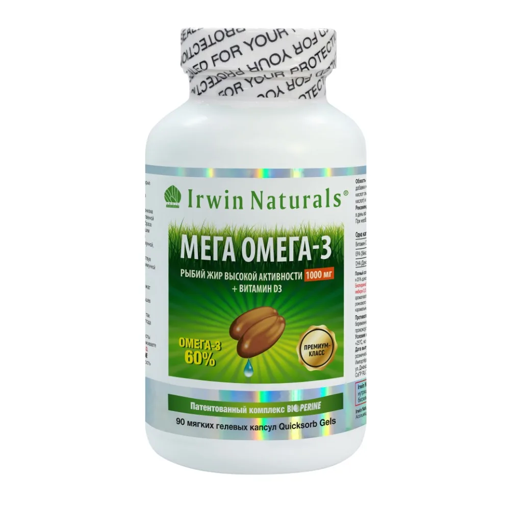 Irwin Naturals Mega Omega-3 90 Capsules 1579 mg