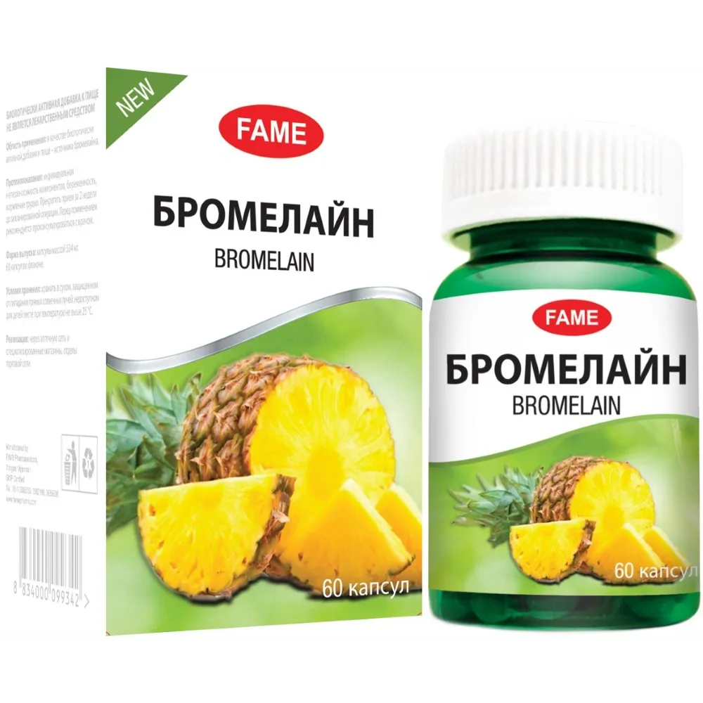 Fame Bromelain 60 capsules 534 mg