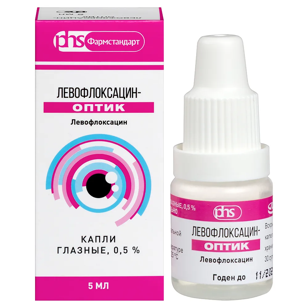 Levofloxacin-Optic 0.5% 1 pc. bottle eye drops 5 ml