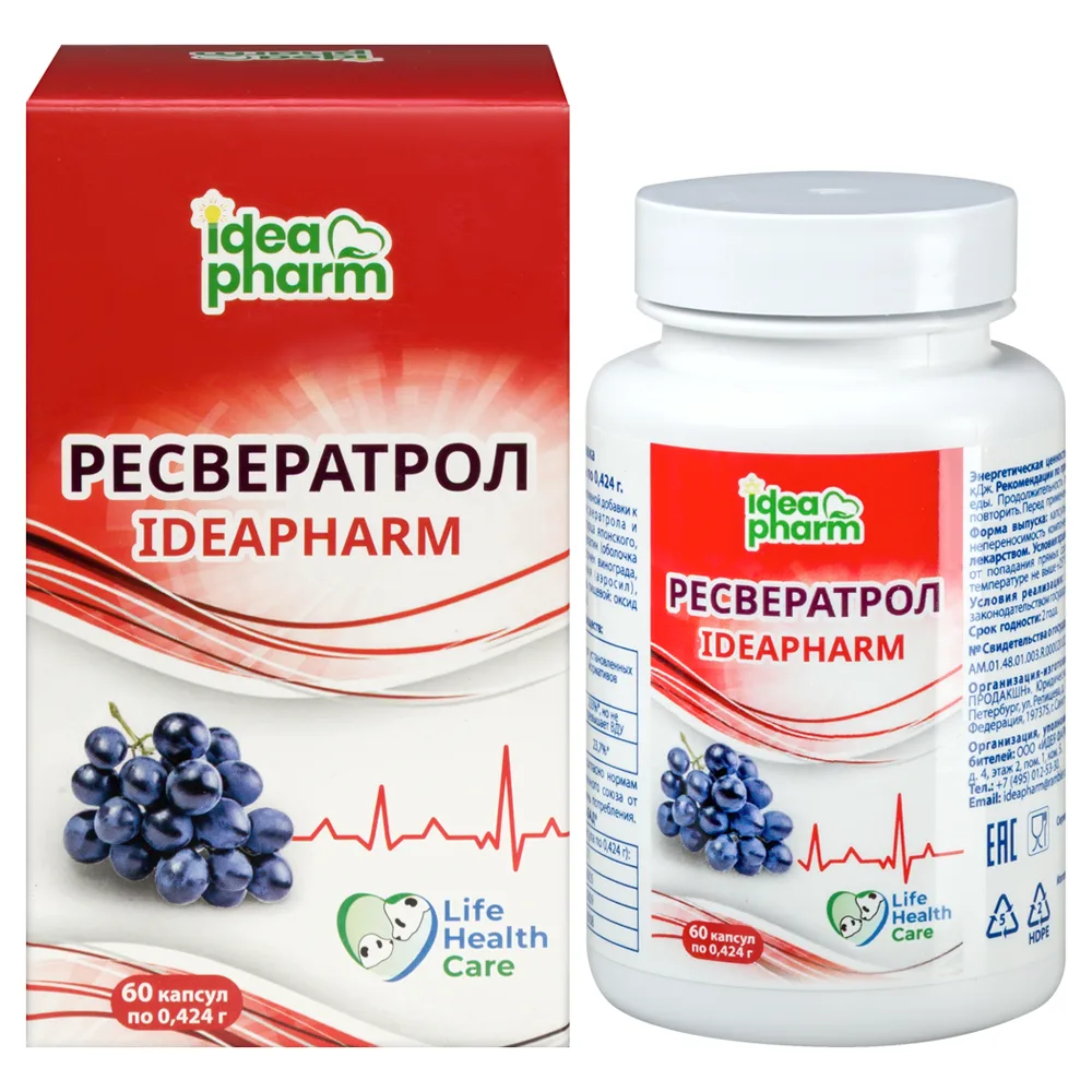 Resveratrol ideapharm 60 capsules 0.424 g