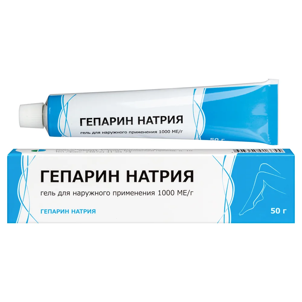 Heparin sodium 1000 IU/g gel for external use 50 g