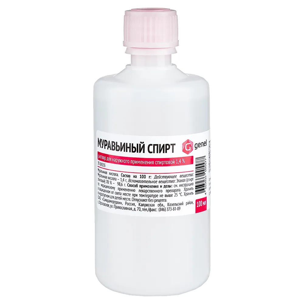 Formic Alcohol 1.4% Solution for External Use 100 ml Bottle