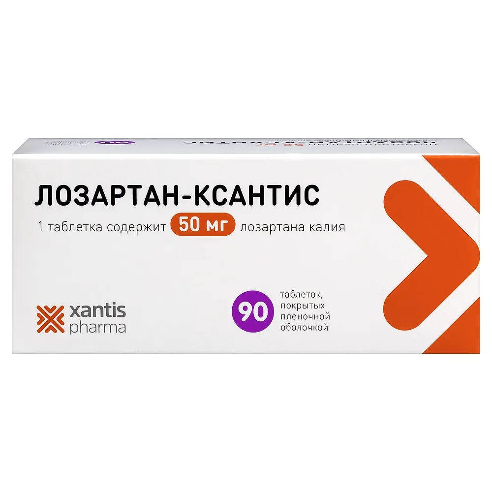 Losartan-Xantis 50 mg 90 tablets coated