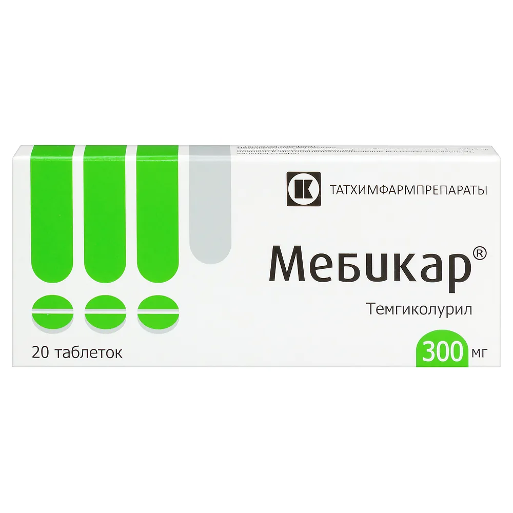 Mebicar 300 mg 20 tablets