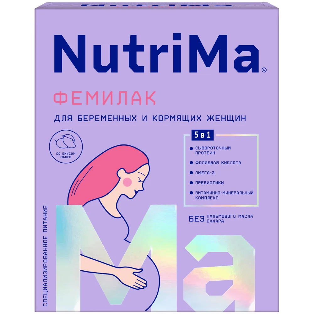 Nutrima Femilac for Nutrition of Pregnant and Nursing Women with Mango Flavor 350 g