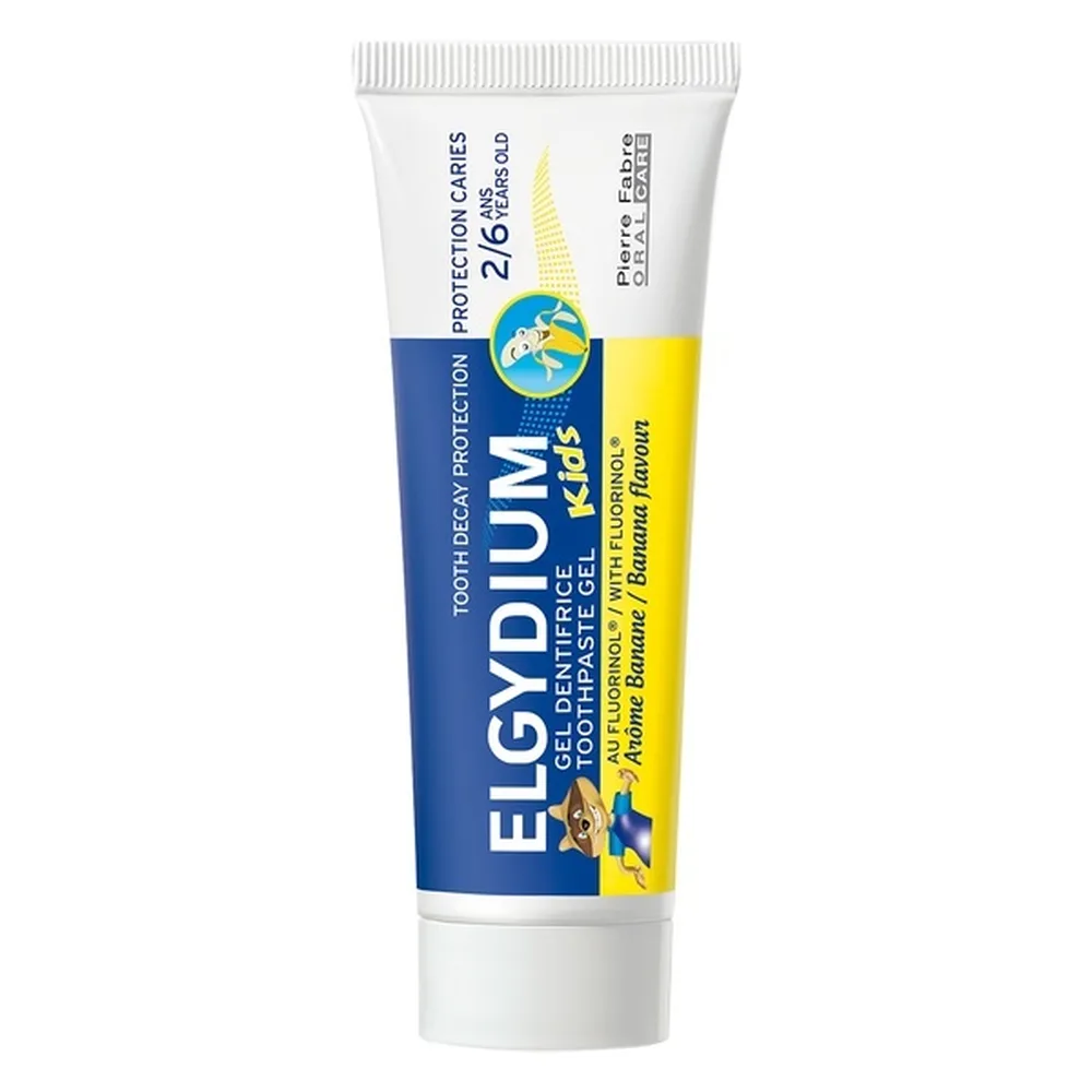Elgydium Gel Toothpaste for Children 2 to 6 Years Caries Protection Banana Flavor 50 ml