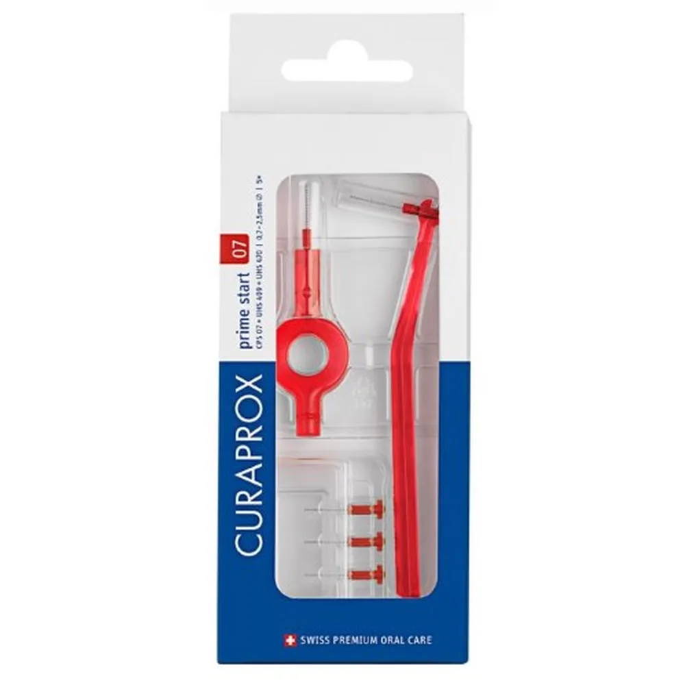 Curaprox Interdental Brushes CPS07 Prime Start 5 pcs/set with Holders UHS 409 and UHS 470