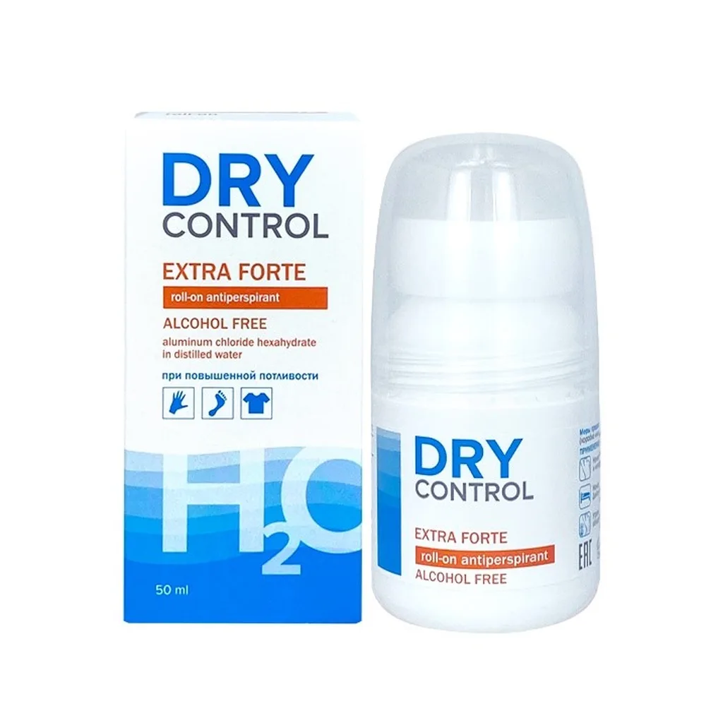 Drycontrol Roll-On Antiperspirant H2O Extra Forte 50 ml/Alcohol-Free