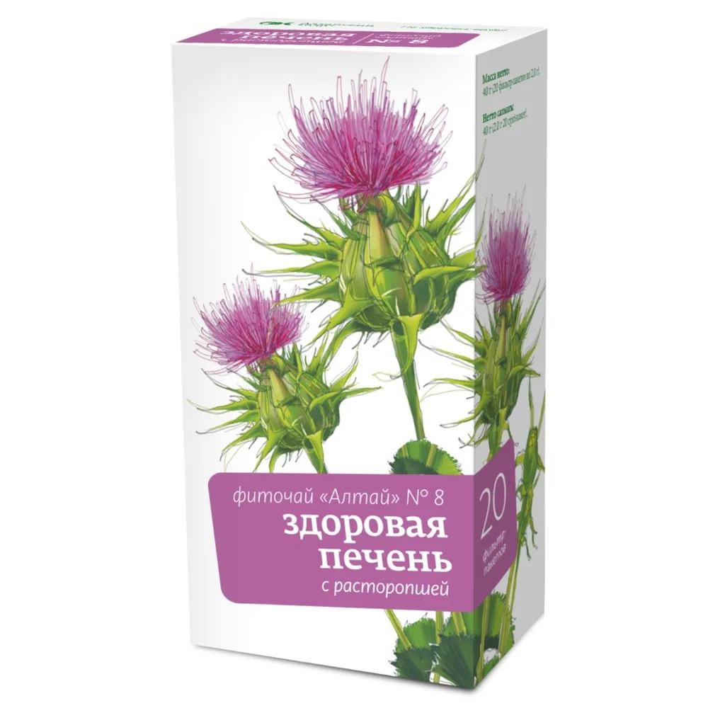 Herbal tea Altai No. 8 Healthy Liver Milk Thistle 2 g 20 pcs. f/p
