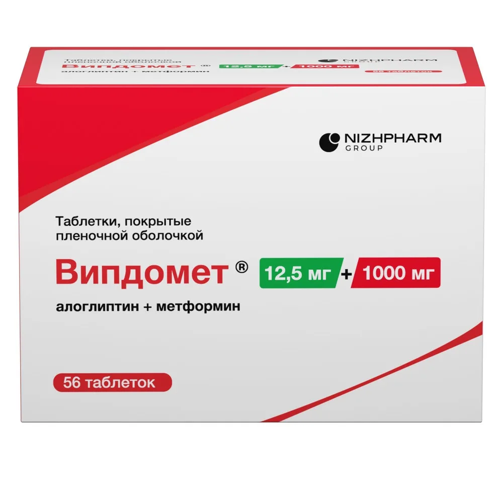 Vipdomet 12.5 mg + 1000 mg 56 coated tablets