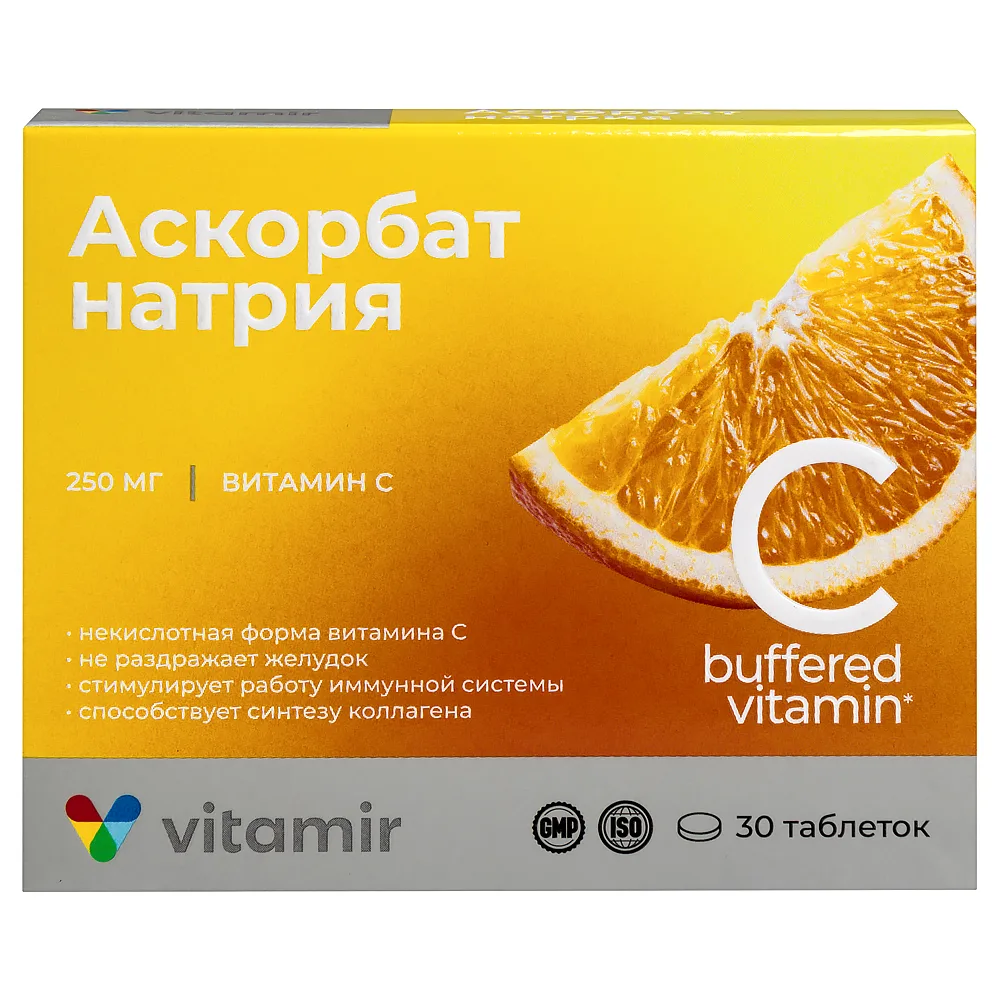 Vitamir sodium ascorbate 30 tablets 600 mg