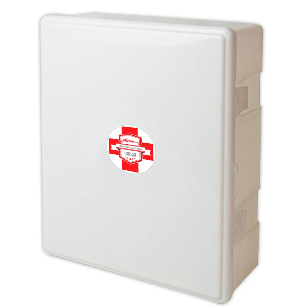 first aid kit for providing first aid to employees with medical devices/plastic cabinet/54313/registration certificate 262 n